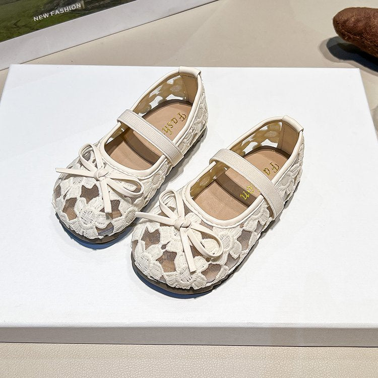 Chaussure simple en maille plate pour les femmes en style fée d'été avec jupe Dentelle Mary J