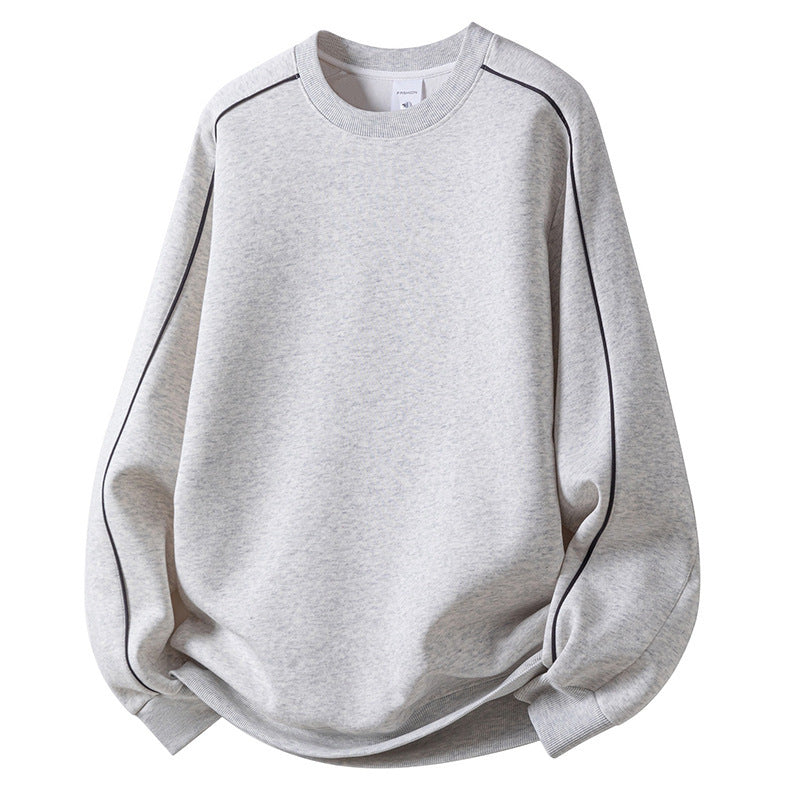 Casual Minimalist style coréen Loose-fitting Col d'équipage Top
