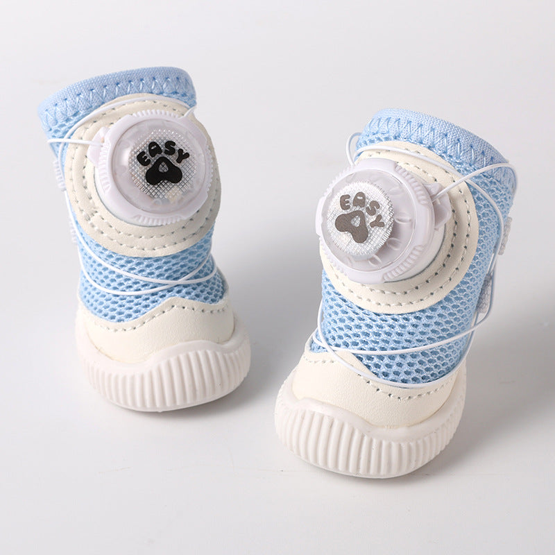 Mesh anti-dérapant Swivel-clip Soft-soled Respirant chaussures pour petits animaux