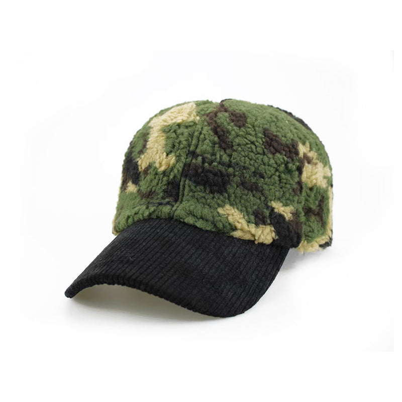 Casquette de baseball Camouflage Lambswool pour les femmes et les hommes