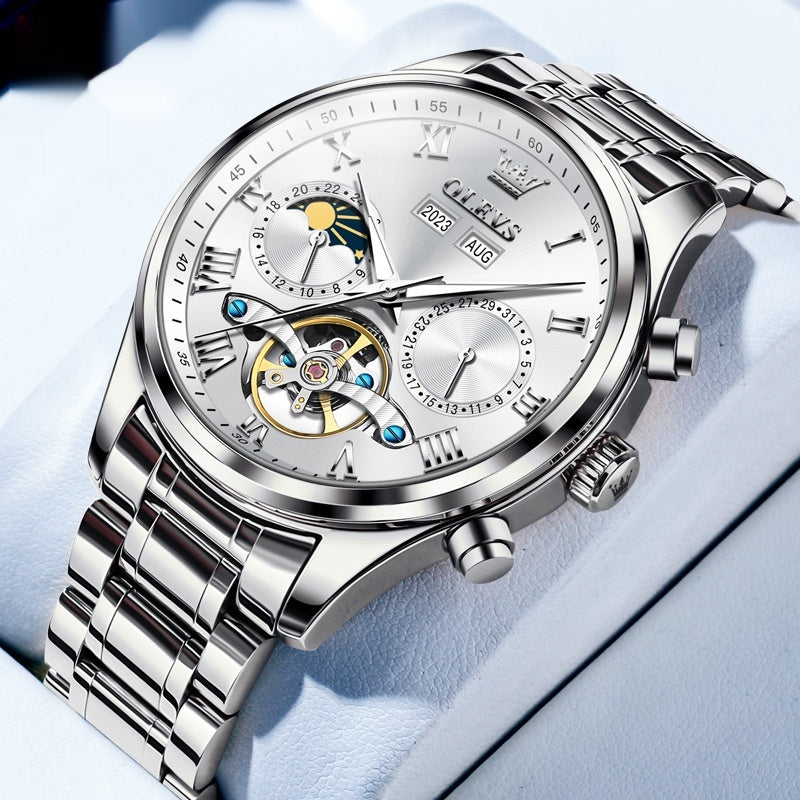 Montre mécanique polyvalente et étanche pour hommes