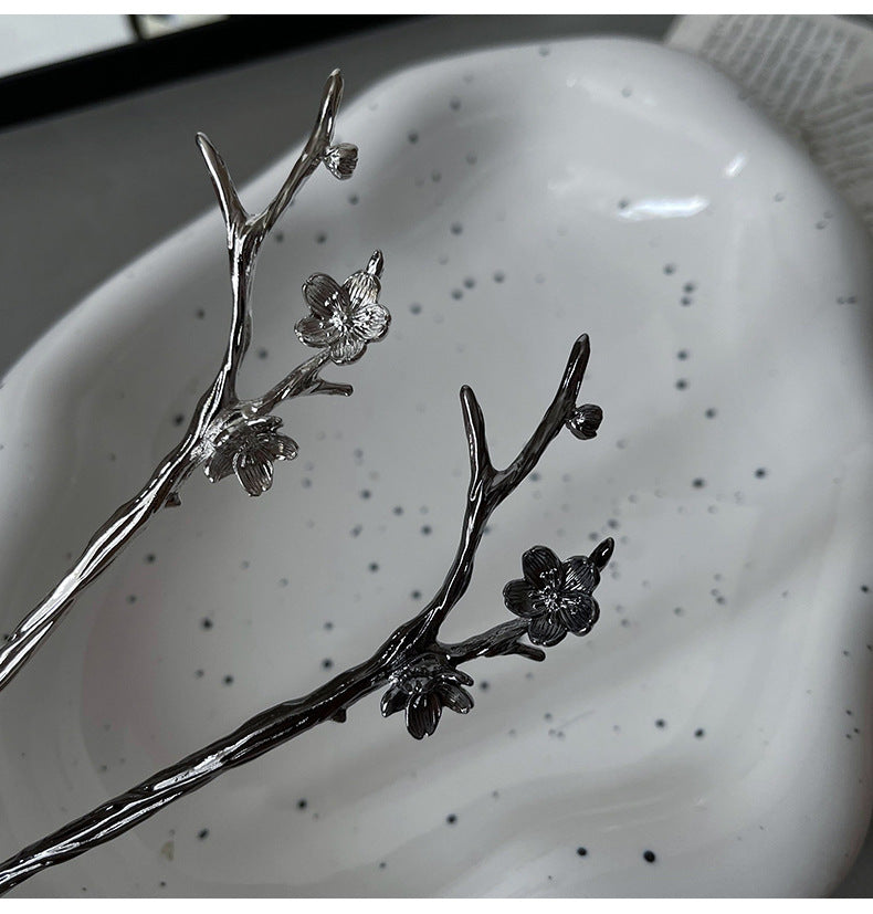 Plum Blossom Metal Hairpin Chinese Flower Special-interest Design Hair Accessoires