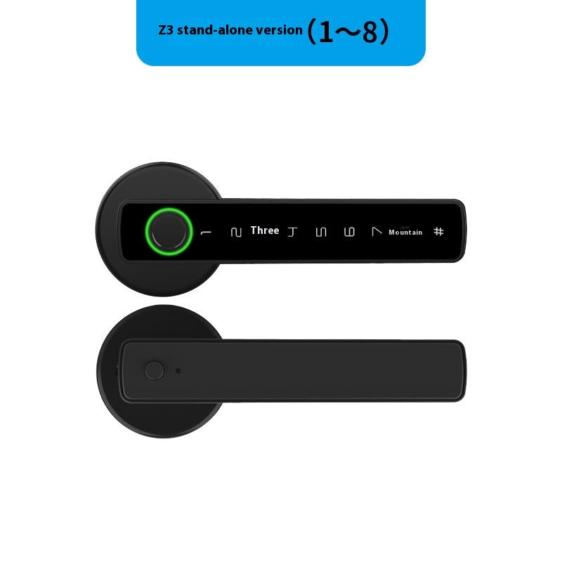 Wooden Interior Single Handle Smart Door Lock