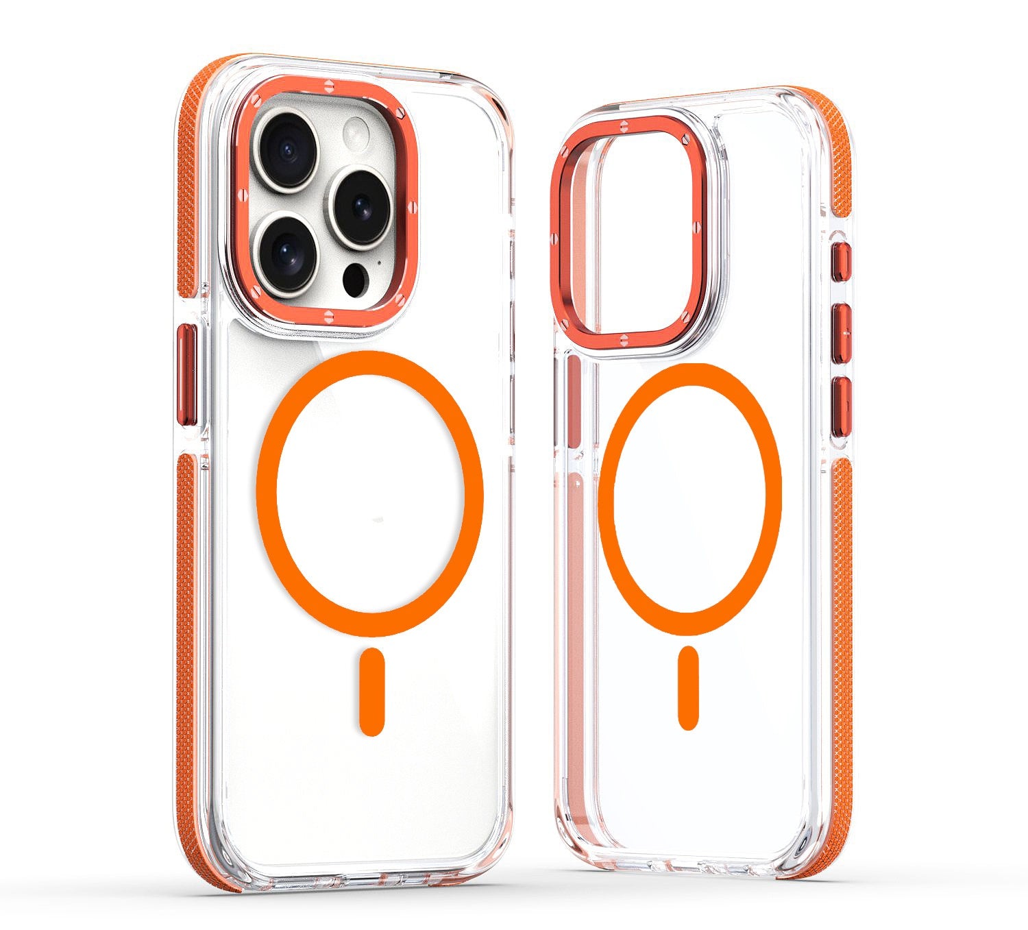 X Boîtier de téléphone magnétique transparent Edge bicolore