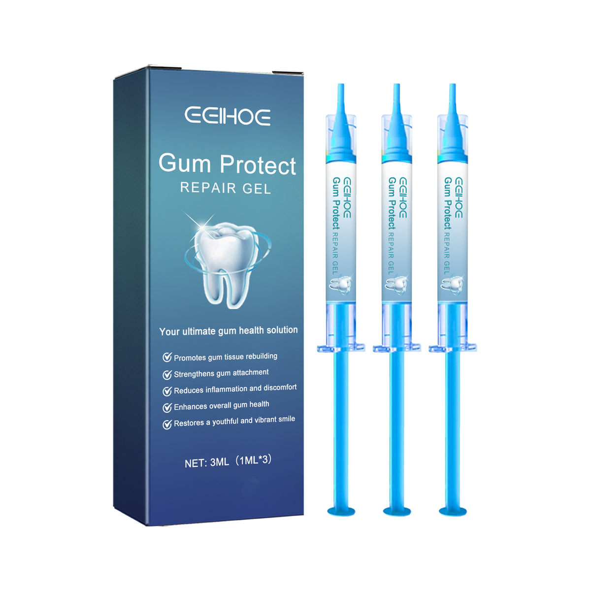 Gel apaisant de dents 3 pièces par paquet