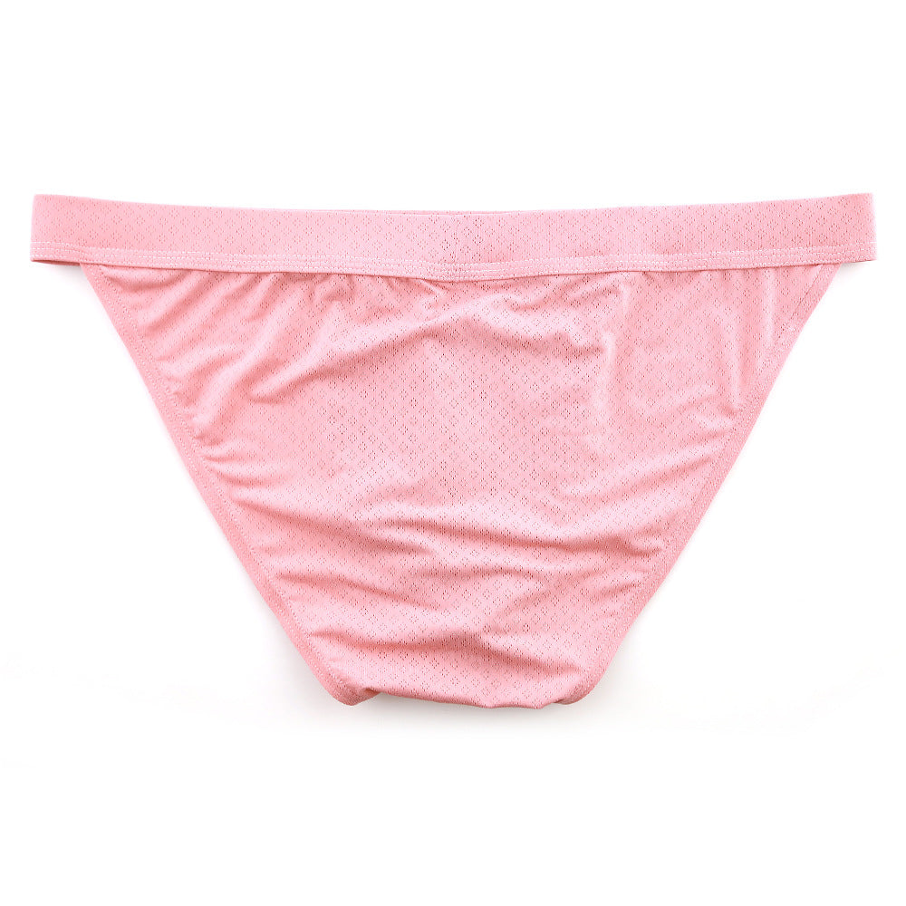 Sous-vêtements pour hommes en nylon Solid Color Mid-waist Breathable Sexy Triangle