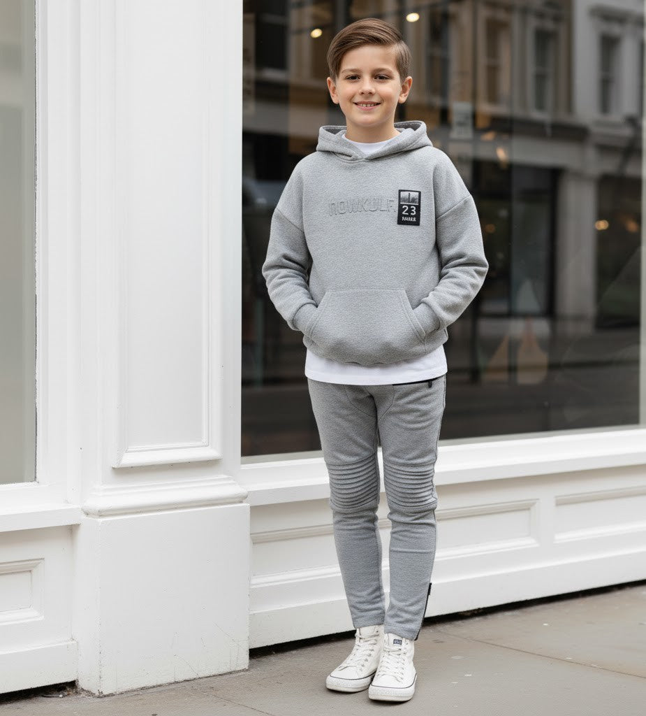Garçons Slim Fit Gris Pantalon d'école Enfants Smart Casual Pantalon élastique taille 6-12Y