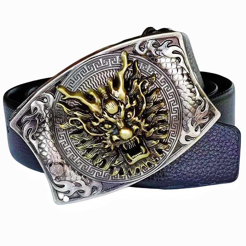 Smooth Buckle Ceinture auto-défense Couteau Punk Buckle Tête