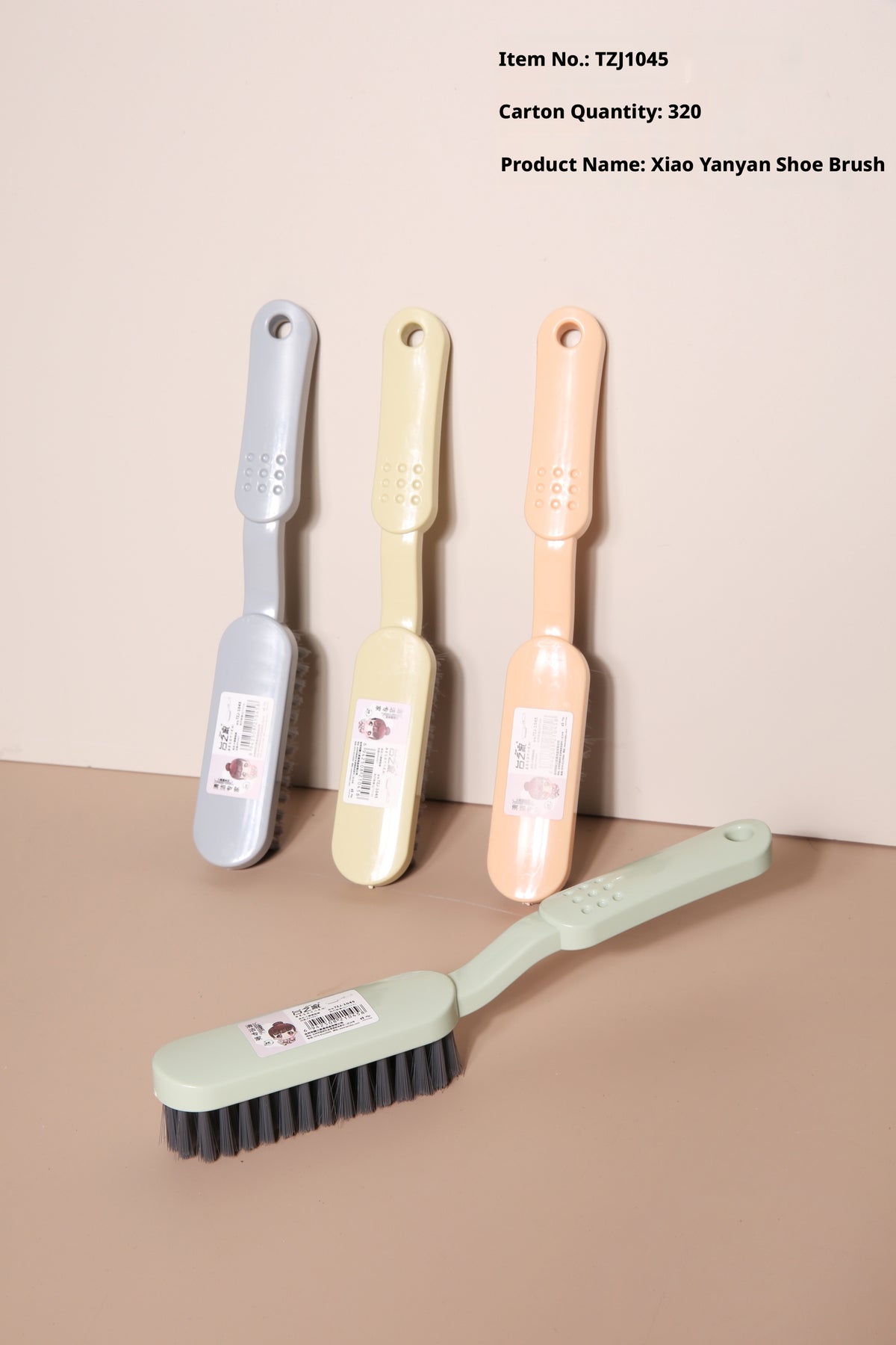 Poignée de brosse à manches longues courbée modèle-longueur de couleur 24,5cm-1 pièce