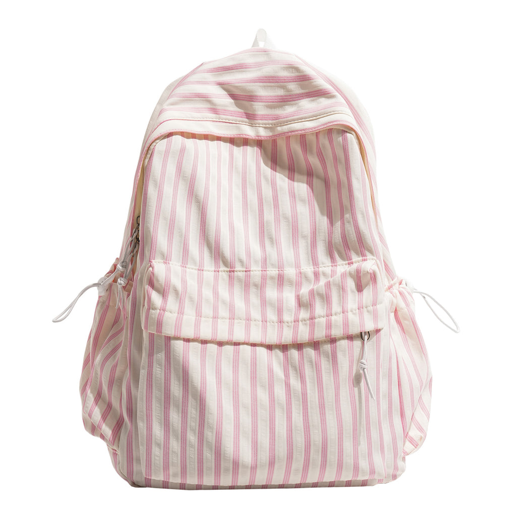 Preppy-style Casual Tote de toile rayée pour les femmes