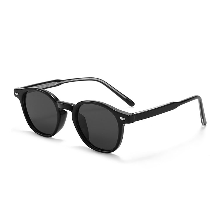 Lunettes de soleil pour hommes et femmes Rétro à cadre rond Protection solaire polarisé