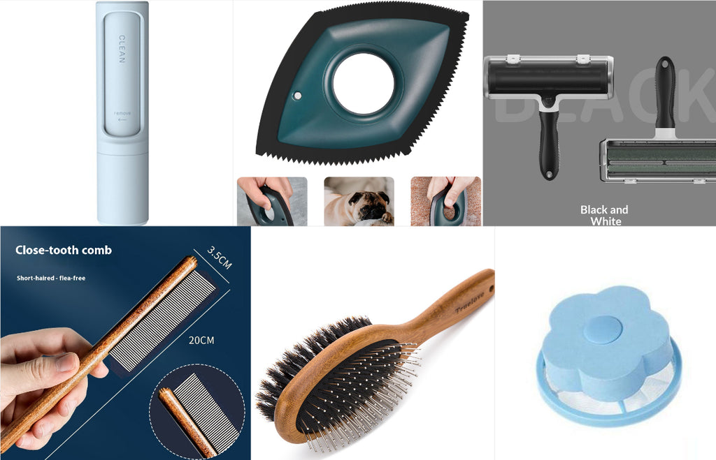 Brosse pour chien et chat avec un rouleau de nettoyage pour enlever la fourrure