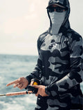 Pêche Hoodie voile chemise Surf couverture visage cou été hommes longue manches chasse Jersey
