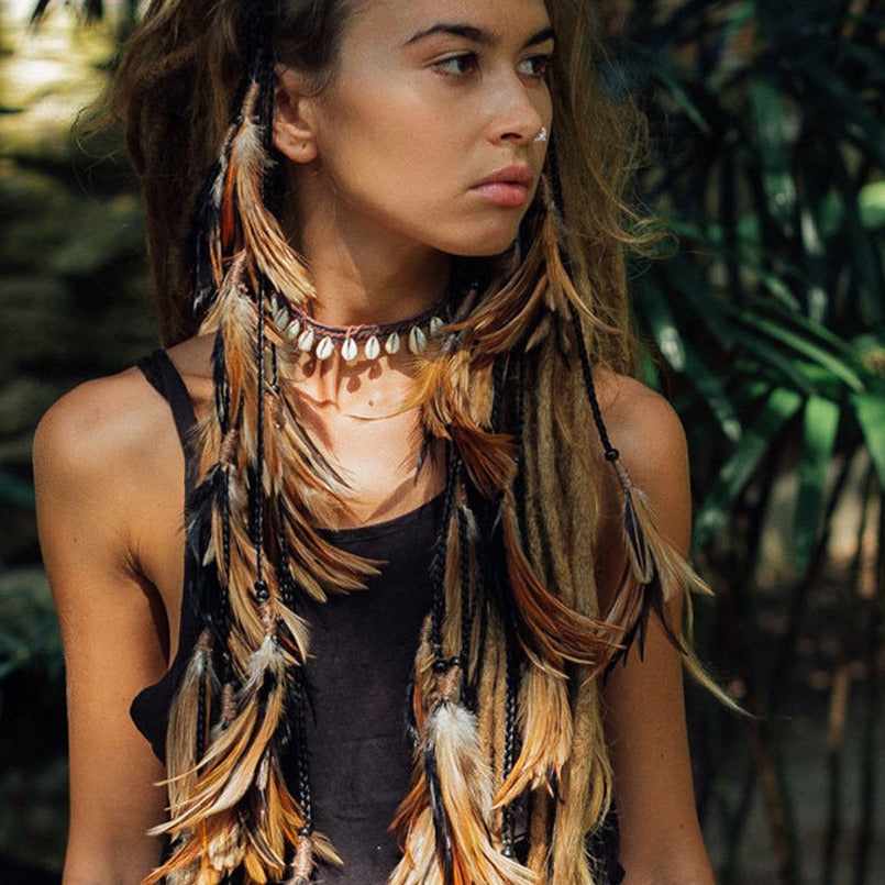 Retro Feather Tassel Bohemian Hair Accessoires