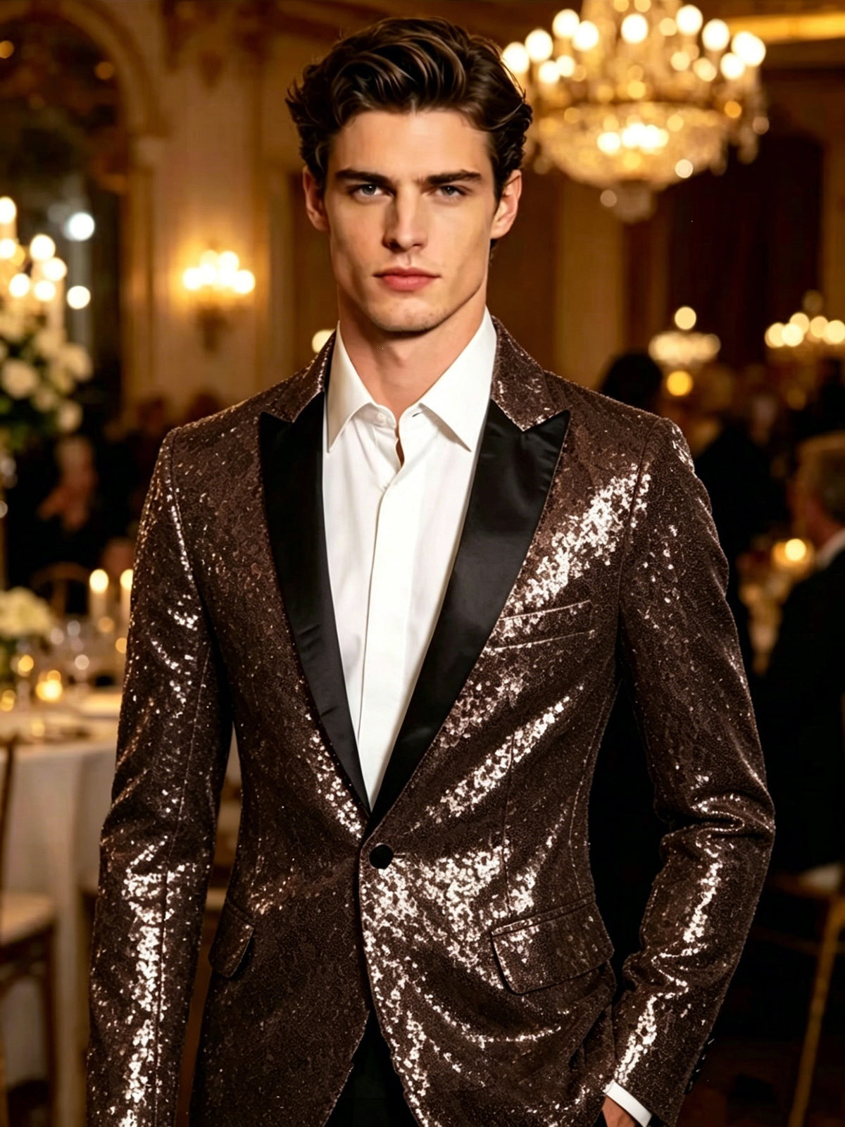Sparkling scène performance Nightclub style costume et Gown