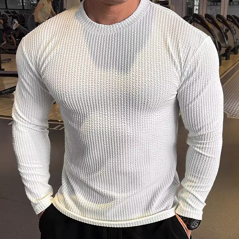 Sweat-shirt mode homme casual Waffle-weave