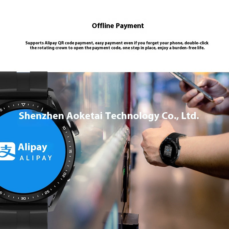 Smart Watch Chargeur sans fil Assistant de paiement de voix hors ligne peut être appelé étanche