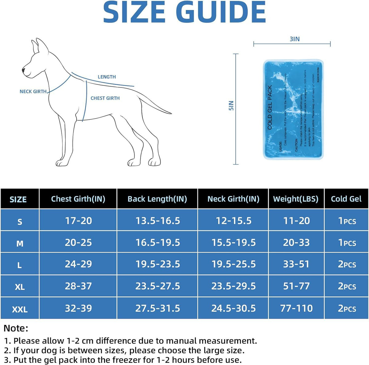Cooling Vest for Dogs with Ice Packs