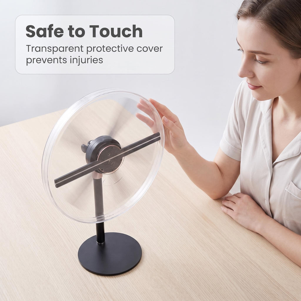 Wiilala 3D hologramme ventilateur 3D cercle App hologramme affichage publicitaire 224 lumières 11.81WiFi Ho