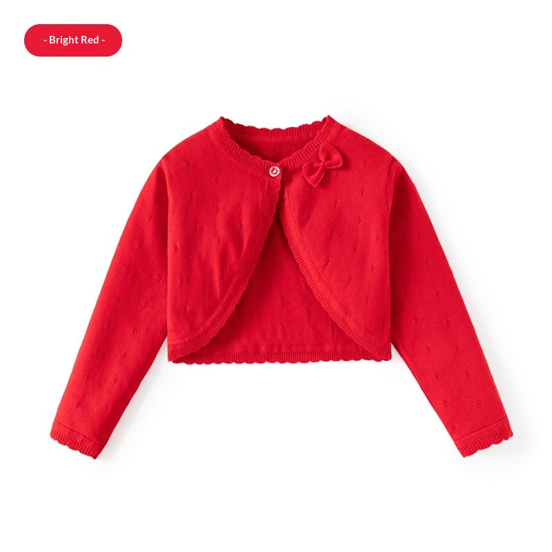 Style coréen Hollow-out Petit châle pour les filles à porter sur des horsfits