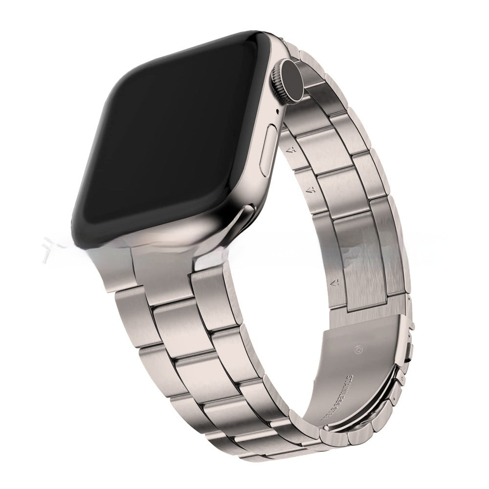 Bracelet de montre en acier inoxydable de petite taille à trois perles