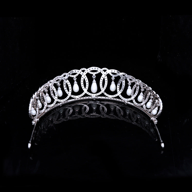 Tête de mariée Royal Queen Crown Zircon