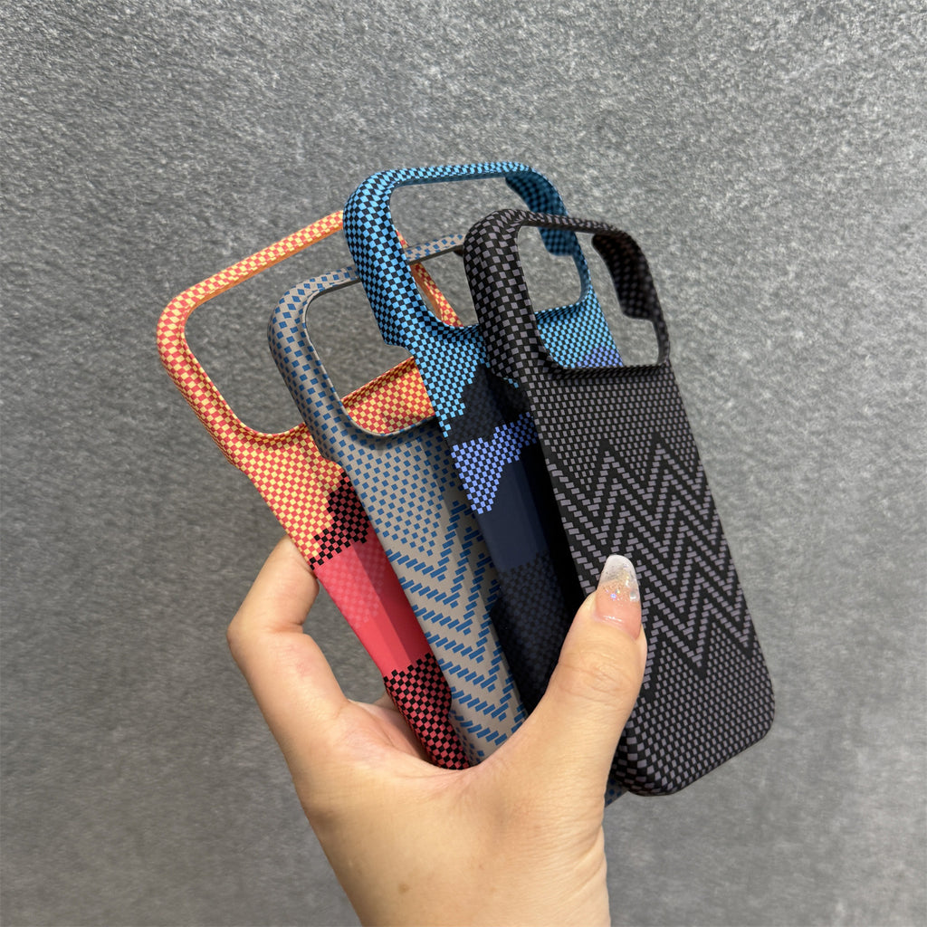 Kevlar modèle de boîtier de téléphone magnétique en fibre de carbone