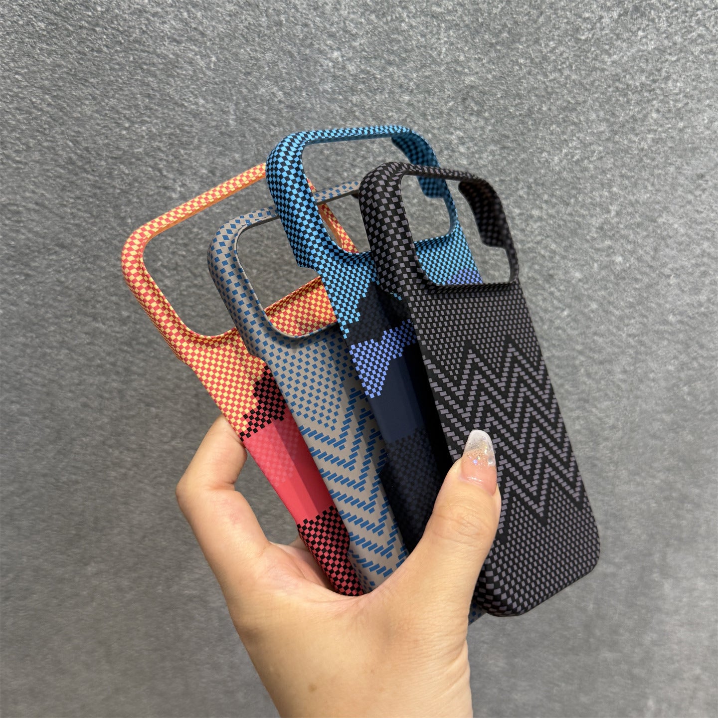 Kevlar modèle de boîtier de téléphone magnétique en fibre de carbone