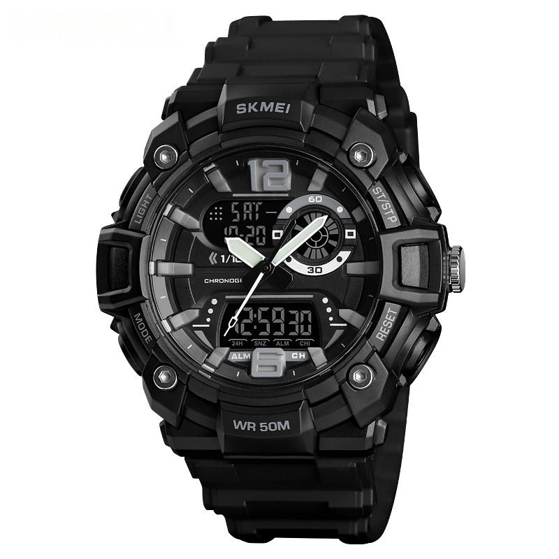 Black Gold Multi-fonctionnel Waterproof Homme Montre électronique