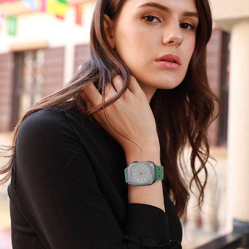 Bamboo Plaid Dentelle Solide Silicone Sports Apple Bracelet