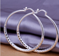 925 Boucles d'oreilles de boucles de boucles d'oreilles exagérées en argent