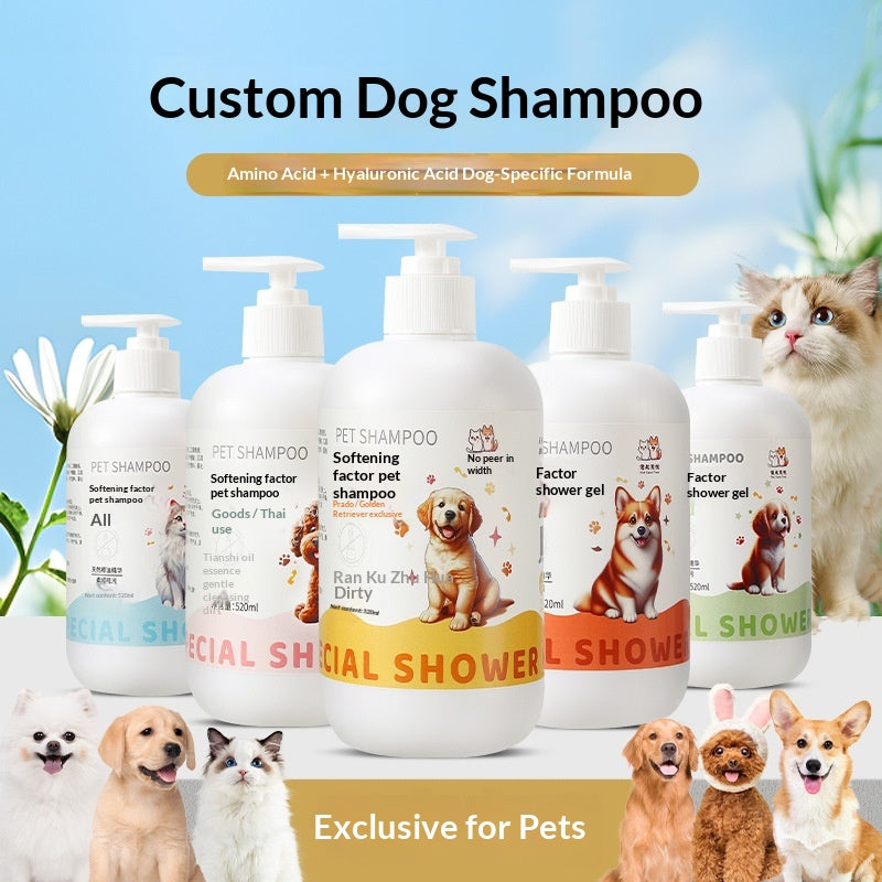 Shampooing de chien pour désodoriser et soulager la démangeaison