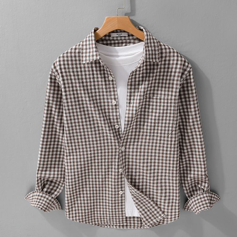 Chemise polyvalente à manches longues simple pour homme
