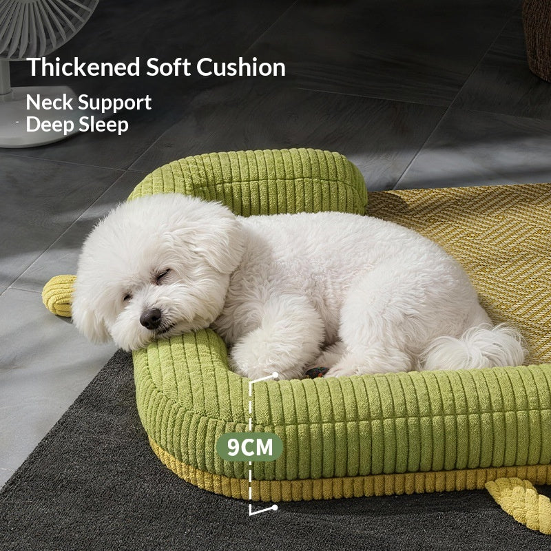 Mat de refroidissement pour animaux de compagnie Rattan tapis de tissu antidérapant Coussin Couleur-Block Collier de soutien Matelas