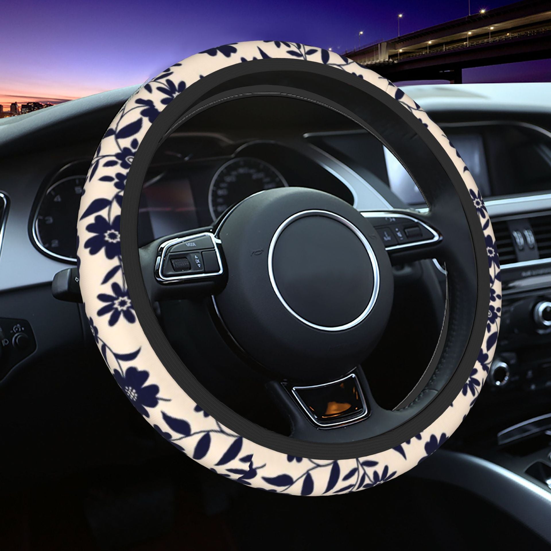 Couverture de volant de voiture imprimée
