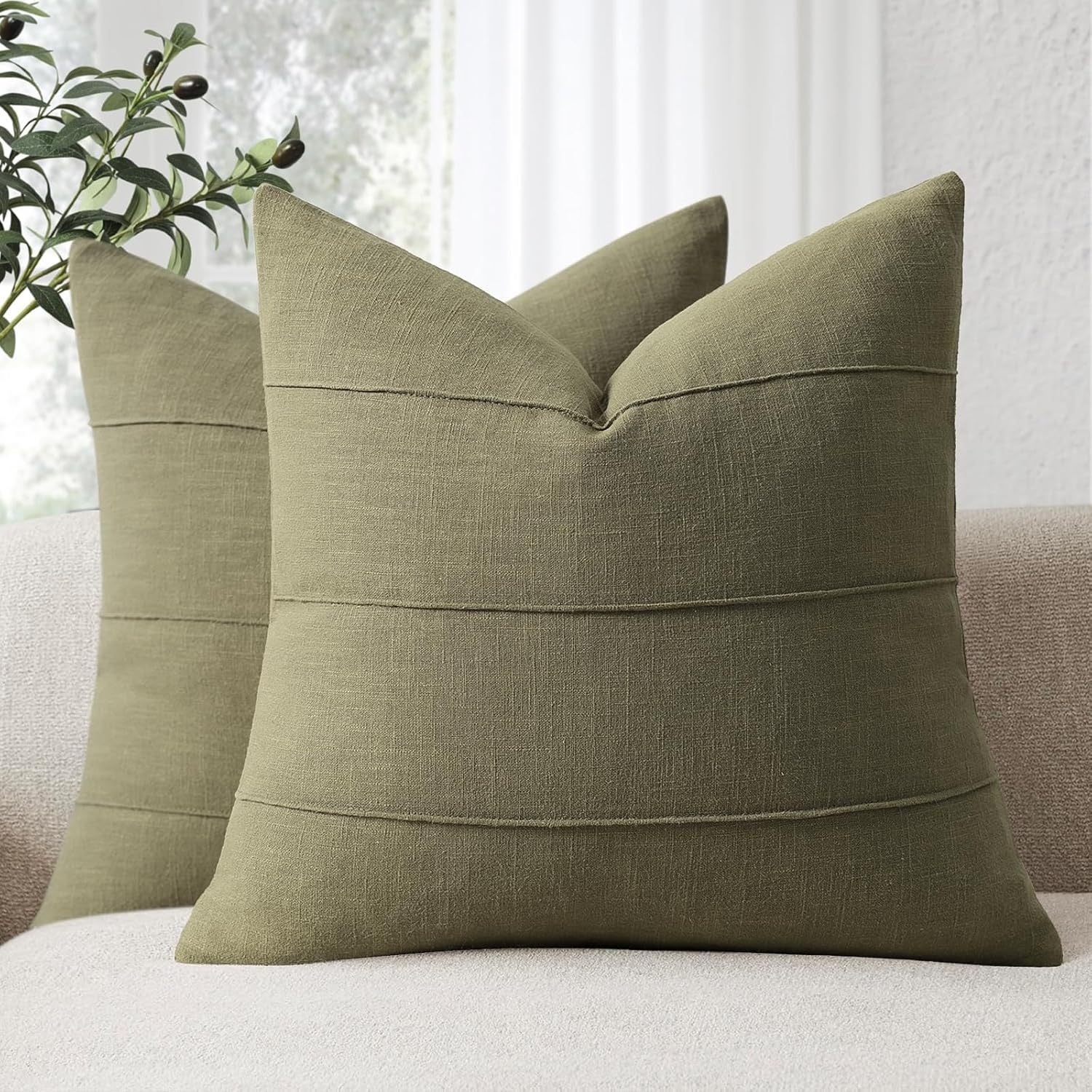 Revêtement décoratif en coton-liné à rayures de couleur unie