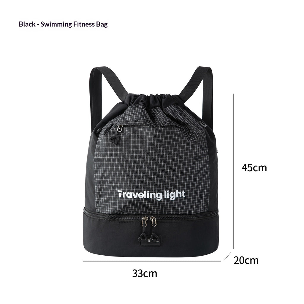 Sac à dos en soie de couleur contrastante Tussah Séparation sèche-humide