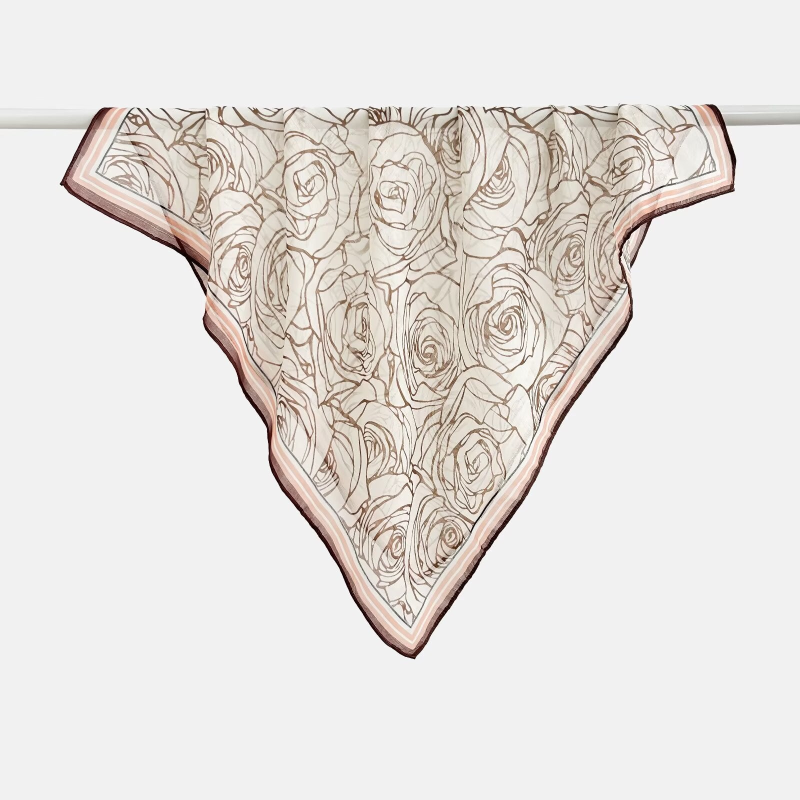 Écharpe mince imprimée versatile carrée