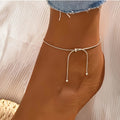 Bracelet de cheville de perles réglables pour les femmes