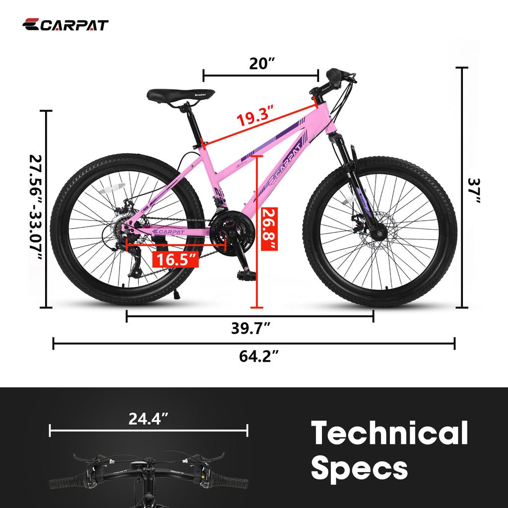 S24103 24 pouces VTT pour adolescents filles femmes