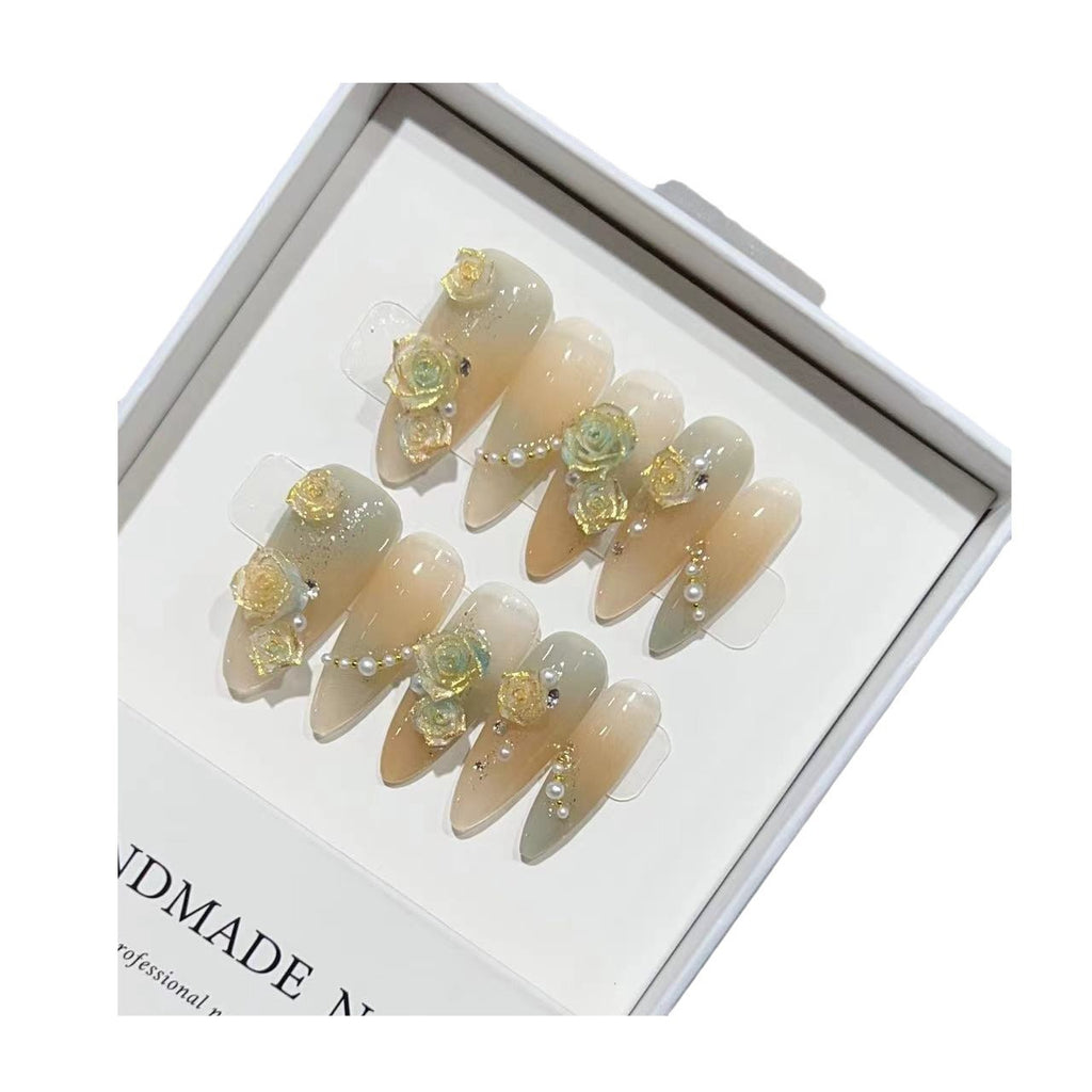 Abordable style de luxe coloré Glaze Rose Nail Art