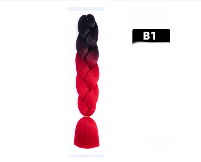 Couleur Big Braid African Chemical Fibre Gradient en soie haute température