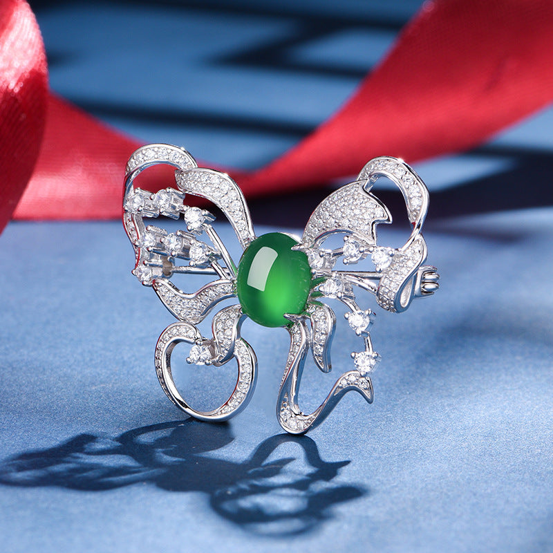S925 Broche papillon en argent sterling