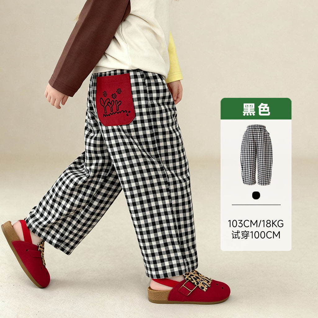 Printemps Arrivée Enfants Pantalons en Plaid Casual Style frais et relaxant