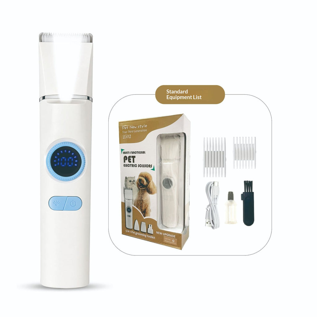 Clipper électrique pour animaux de compagnie avec affichage numérique