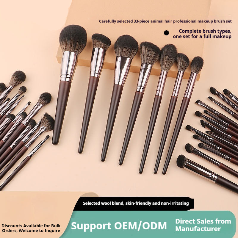 Ensemble de brosses de maquillage en poudre à l'ombre et à l'enrouleur pour animaux haut de gamme