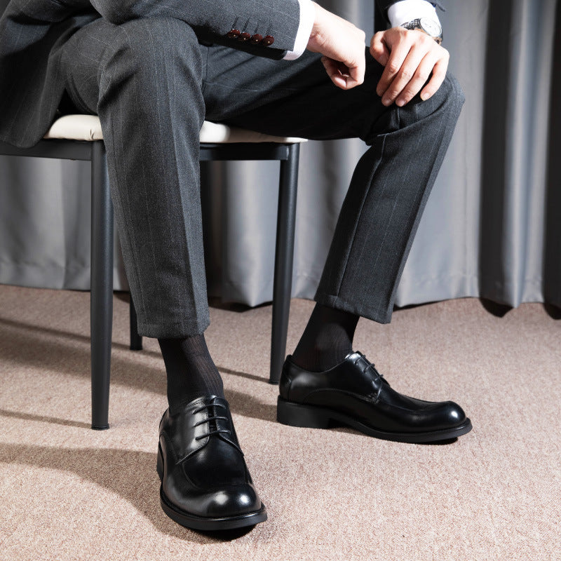 Chaussures en cuir véritable respirant pour hommes d'affaires