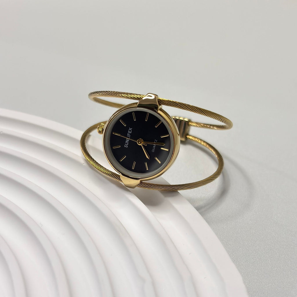 Femmes Minimaliste Montre Bangle Ouverte