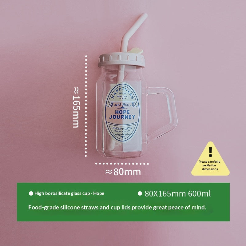 Bouteille d'eau en verre de haute apparence Grande capacité pour le bureau