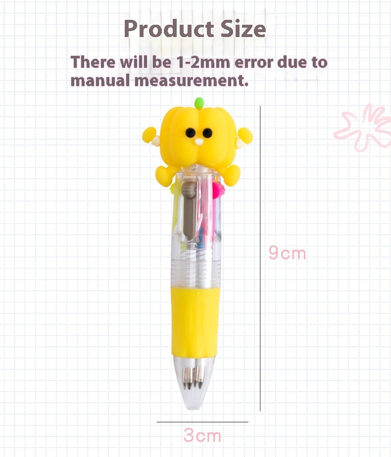 Cute Cartoon Cute Object Four-color Press Ballpoint Pen